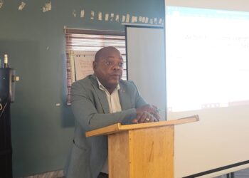 LNBA President Cllr. Bornor M. Varmah delivers opening remarks at the Liberia National Bar Association reform retreat in Buchanan