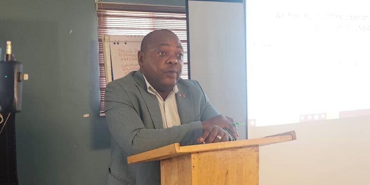 LNBA President Cllr. Bornor M. Varmah delivers opening remarks at the Liberia National Bar Association reform retreat in Buchanan