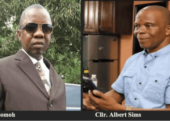 Cllr. Johnny Momoh, one of the lawyers accused in the $750K bond dispute. Cllr. Albert Sims, lawyer facing investigation over alleged fraudulent bond.