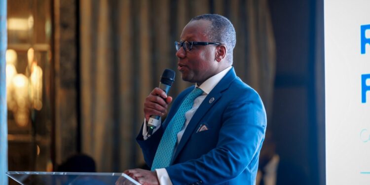 GHIB CEO Dean Adansi speaks at the Converge 2025 conference in London, outlining plans to close Africa’s trade finance gap and promote value-added exports.