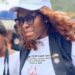 Rep. Ellen Attoh-Wreh wearing anti-drug campaign attire during awareness event in Liberia