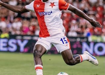 Liberia’s Emmanuel Fully in action, tipped as the national team’s long-term left-back solution ahead of World Cup qualifiers
