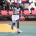 Liberia U-16 basketball player dribbles during a game as the nation prepares for the 2025 Afrobasket in Kigali, Rwanda.