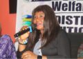 Liberia Intellectual Property Office representative speaking at a press event in Monrovia addressing Too Easy founder’s fraud allegations