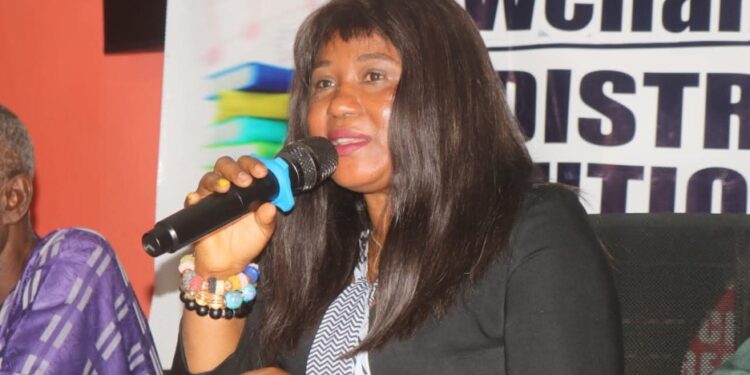Liberia Intellectual Property Office representative speaking at a press event in Monrovia addressing Too Easy founder’s fraud allegations