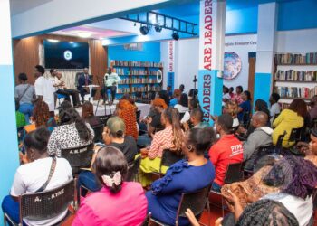 First Lady Kartumu Yarta Boakai launches 75 scholarships for Liberian health workers during a forum at the A.M. Kyne Collegiate Resource Center in Monrovia