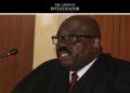 Judge Roosevelt Z. Willie presides in court amid growing calls for his recusal from the Capitol arson case in Liberia