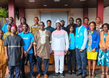 UNHCR and LRRRC officials with participants at the launch of a five-day refugee protection and case management training workshop in Monrovia, Liberia