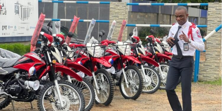 Liberia National Fire Service unveils new motorbikes donated by ABK Incorporated to modernize firefighting and boost emergency response.
