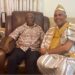 President Joseph Boakai seated with Liberian-born financial strategist Michael G. Müller during a private meeting, highlighting calls for his involvement in Liberia’s economic diplomacy.