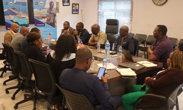 Liberia’s fisheries officials meet with a high-level Comoros delegation at NaFAA headquarters in Monrovia