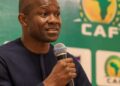LFA President Mustapha Raji speaking at a press conference announcing increased league prizes and First Division expansion