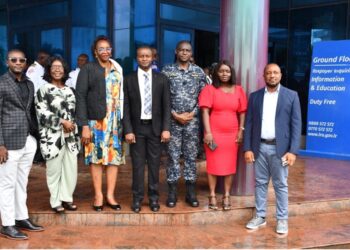 Sierra Leone NRA delegation and LRA officials at LRA headquarters in Paynesville, Liberia, during regional customs cooperation visit.