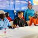 Sen. Saah Joseph sits with a Chinese guest at the launch of his new People Action Party in Monrovia, raising foreign influence questions.