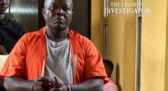 Sam Worlobah, accused of posing as a doctor and performing a fatal surgery at Lofa Medical Services Clinic, appears in court after pleading not guilty to murder.