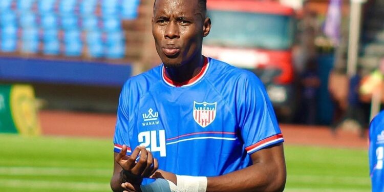 Liberia defender Sampson Dweh pictured in Lone Star jersey before injury ruled him out of 2026 World Cup qualifiers
