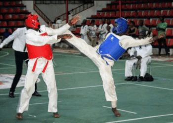 Liberia Taekwondo Federation president Master Junior Pewee Russiann speaking on the need for government support to revive the sport