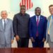 enator Jack Reed and Congressman Gabe Amo of Rhode Island with Vice President Jeremiah Koung and U.S. Embassy officials during Liberia visit