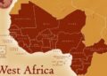 Map of West Africa highlighting countries participating in the ECOWAS Free Roaming mobile agreement.