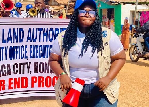 Liberia Land Authority official addressing land rights issues and efforts to curb double land sales in Bong County