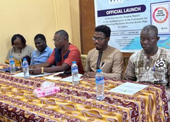Civil society leaders launch Liberia’s alcohol shadow report in Monrovia, calling for urgent reforms under the WHO Global Alcohol Action Plan.