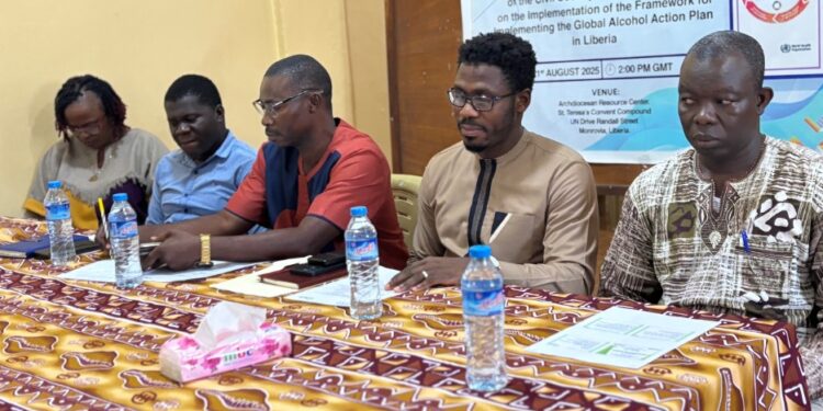 Civil society leaders launch Liberia’s alcohol shadow report in Monrovia, calling for urgent reforms under the WHO Global Alcohol Action Plan.