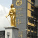 Golden statue of Lady Justice in front of Liberia’s Temple of Justice, where the Judiciary will launch a weeklong personnel verification and credential audit.