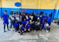 Liberian youth handball players at the Professional Sports Academy pose after training as PSA prepares for the 2026 Youth Olympics in Senegal.