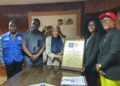 Former Liberian President Ellen Johnson Sirleaf receives the YPLS Africa Honorary Leadership Award in Monrovia for her legacy of democracy and women’s empowerment