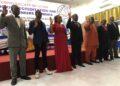 Members of the Engineering Society of Liberia Accreditation and Licensing Board take oath during the induction ceremony at Monrovia City Hall.