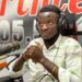 Emmanuel Kollie of the Liberia Broadcasting System, newly elected president of LEGISPOOL, speaking in studio after his victory