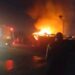 Flames engulf the home of NSA Director Prince C. Johnson III in Paynesville’s Soul Clinic community as residents and firefighters battle the blaze