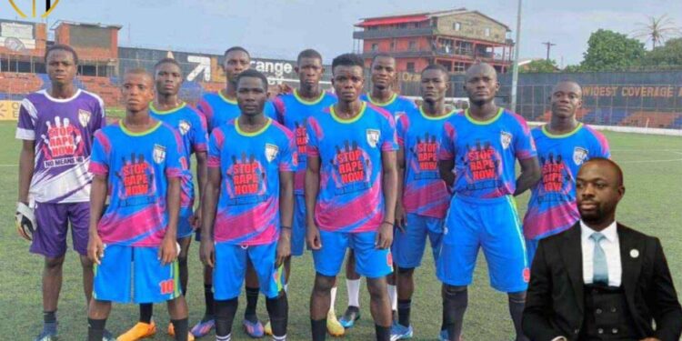 Gar’ou FC team photo ahead of their participation in the 2026 Viareggio Cup in Italy.