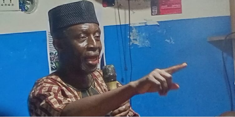 iberian lawyer and former presidential candidate Cllr. Tiawan Saye Gongloe speaking in Monrovia, warning that corruption could ‘outsource’ the presidency.