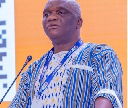 LRA Commissioner General James Dorbor Jallah delivering remarks at the WATAF High-Level Policy Dialogue in Freetown, Sierra Leone