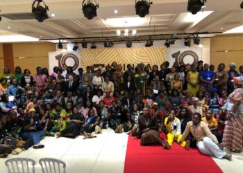 Delegates and partners at the 10th Kvinna Till Kvinna Women’s Consultative Conference in Monrovia, Liberia, celebrating inclusivity and women’s leadership.