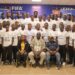 Group photo of participants at the Liberia Football Association Sports Medics Workshop in Monrovia, Liberia, focused on player safety and injury prevention