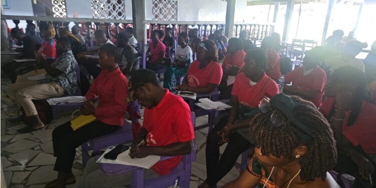 Journalism students attending the 5th Fact-Checking Symposium organized by Local Voices Liberia in Monrovia.