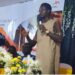 Assistant Labor Minister Emmanuel Barnes speaks during the signing of a Collective Bargaining Agreement between ArcelorMittal Liberia and the United Workers Union in Buchanan, Grand Bassa County.