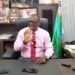 Senator Momo T. Cyrus speaks at his office in Monrovia, warning that unionization of private security firms poses a grave threat to Liberia’s national security