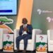 Liberia’s Agriculture Minister Alexander Nuetah speaks at the Africa Food Systems Forum 2025 in Dakar during the launch of the $900M Legacy Investment Program
