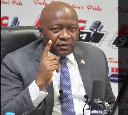 Finance Minister Augustine Kpehe Ngafuan speaks on ELBC Radio, urging the Liberia Anti-Corruption Commission to probe GAC audit findings from 2023 and 2024.