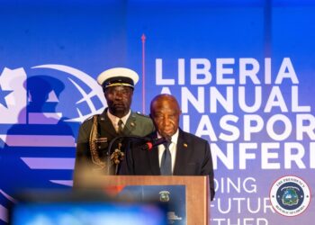President Joseph Boakai speaks at the Liberia Diaspora Conference 2025 in Washington, calling on Liberians abroad to invest their skills, capital, and expertise in rebuilding Liberia