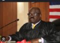 Judge Roosevelt Z. Willie presiding in Criminal Court ‘A’ during a key ruling on evidence in Liberia’s Capitol Building arson trial.