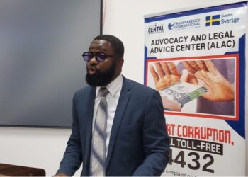 Acting MICAT Minister Johnny S. Tarkpah delivers remarks at an FOI compliance and anti-corruption training hosted by the Independent Information Commission and CENTAL, highlighting access to public information as a constitutional right and cornerstone of Liberia’s democracy