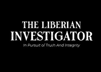 The Liberian Investigator Logo in dark background