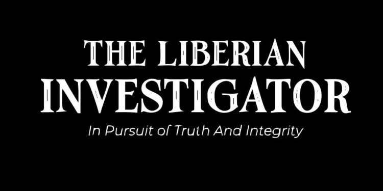 The Liberian Investigator Logo in dark background