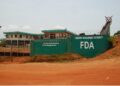 Forestry Development Authority headquarters in Paynesville, Liberia, linked to unpublished report confirming illegal logging in Nimba County