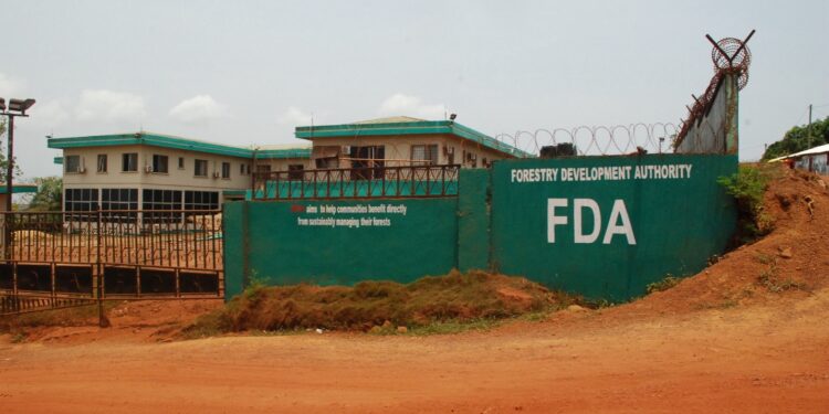 Forestry Development Authority headquarters in Paynesville, Liberia, linked to unpublished report confirming illegal logging in Nimba County