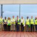 U.S. Chargé d’Affaires Joseph Zadrozny with U.S. Embassy officials and APM Terminals Liberia leadership during a tour of the Freeport of Monrovia to assess efficiency upgrades and trade-boosting investments.